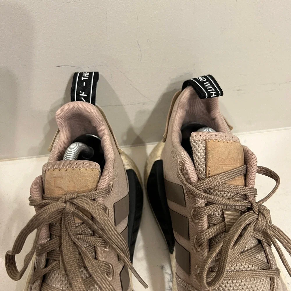 Adidas NMD R2 Sneakers Mens 8 Brown Fair Mesh Boost Athletic Shoes - Picture 6 of 9